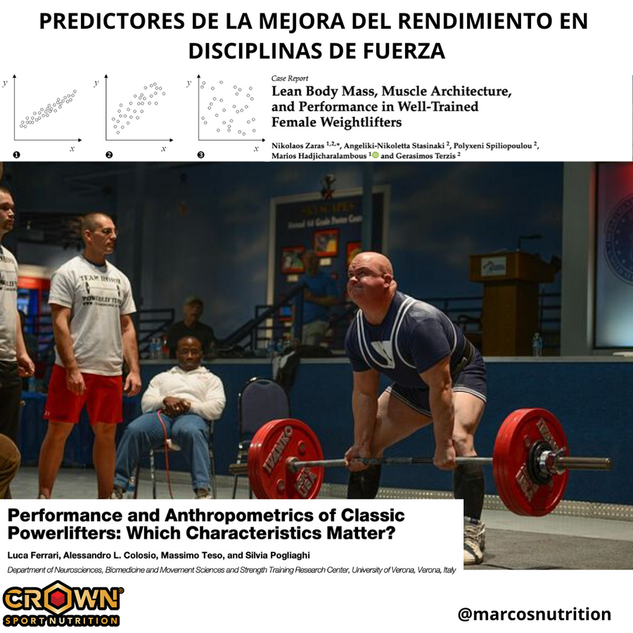 PREDICTORES DE LA MEJORA DEL RENDIMIENTO EN DISCIPLINAS DE FUERZA